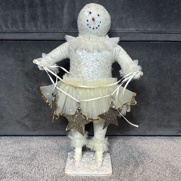 Bethany Lowe RARE Snowman Snow Woman Christmas Vintage Decoration Stars - Picture 5 of 13